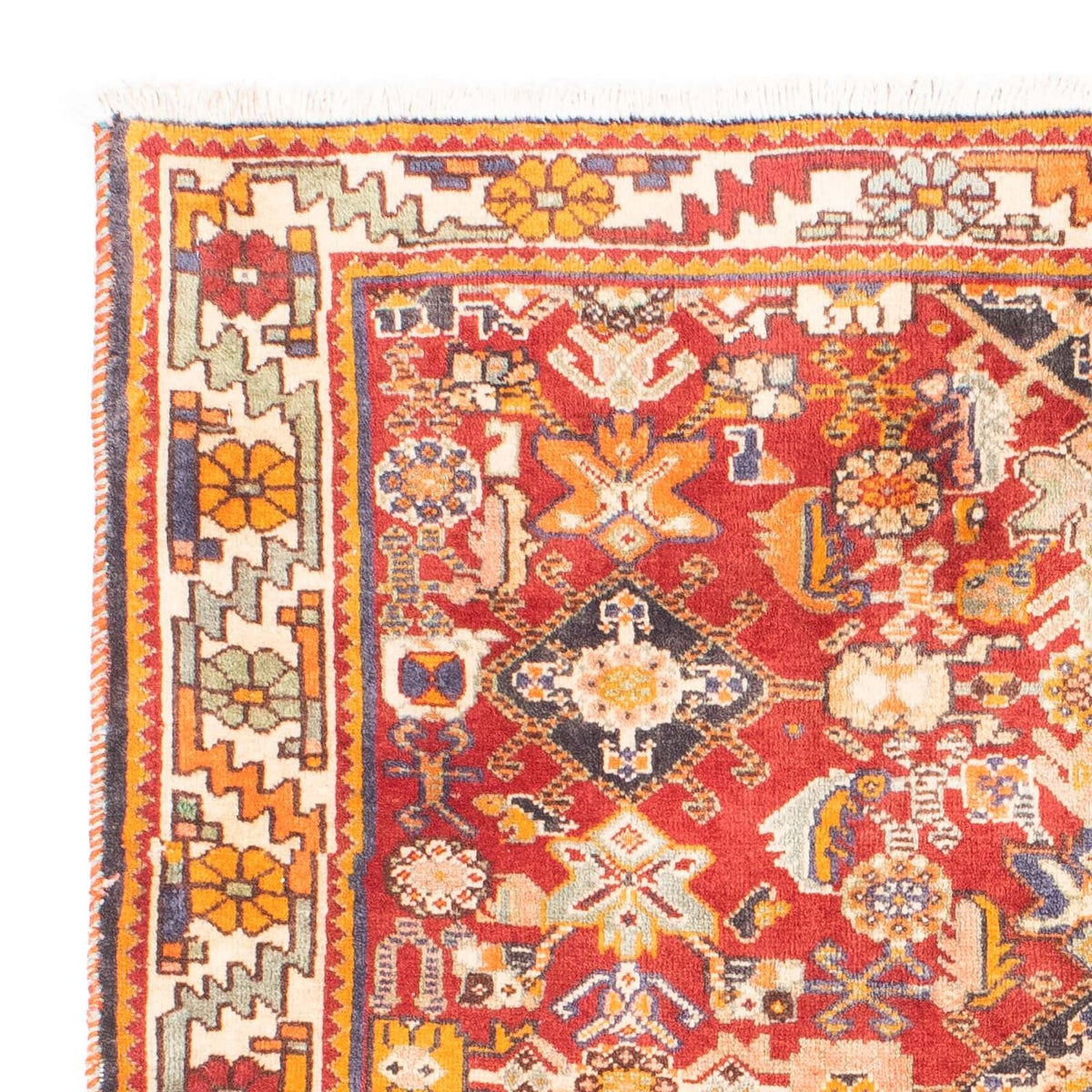 Alfombra persa - Nómada - 149 x 105 cm - rojo oscuro