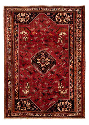 Alfombra persa - Nómada - 244 x 168 cm - rojo oscuro