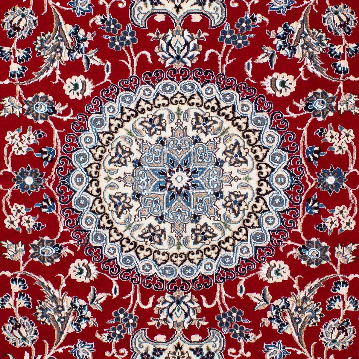 Alfombra Persa - Nain - Real - 240 x 165 cm - rojo oscuro