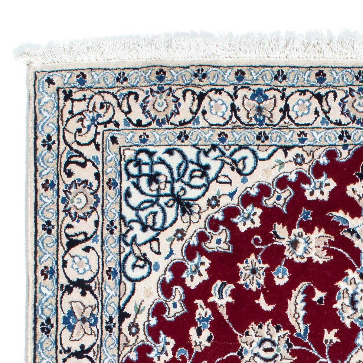 Alfombra Persa - Nain - Real - 169 x 110 cm - rojo oscuro