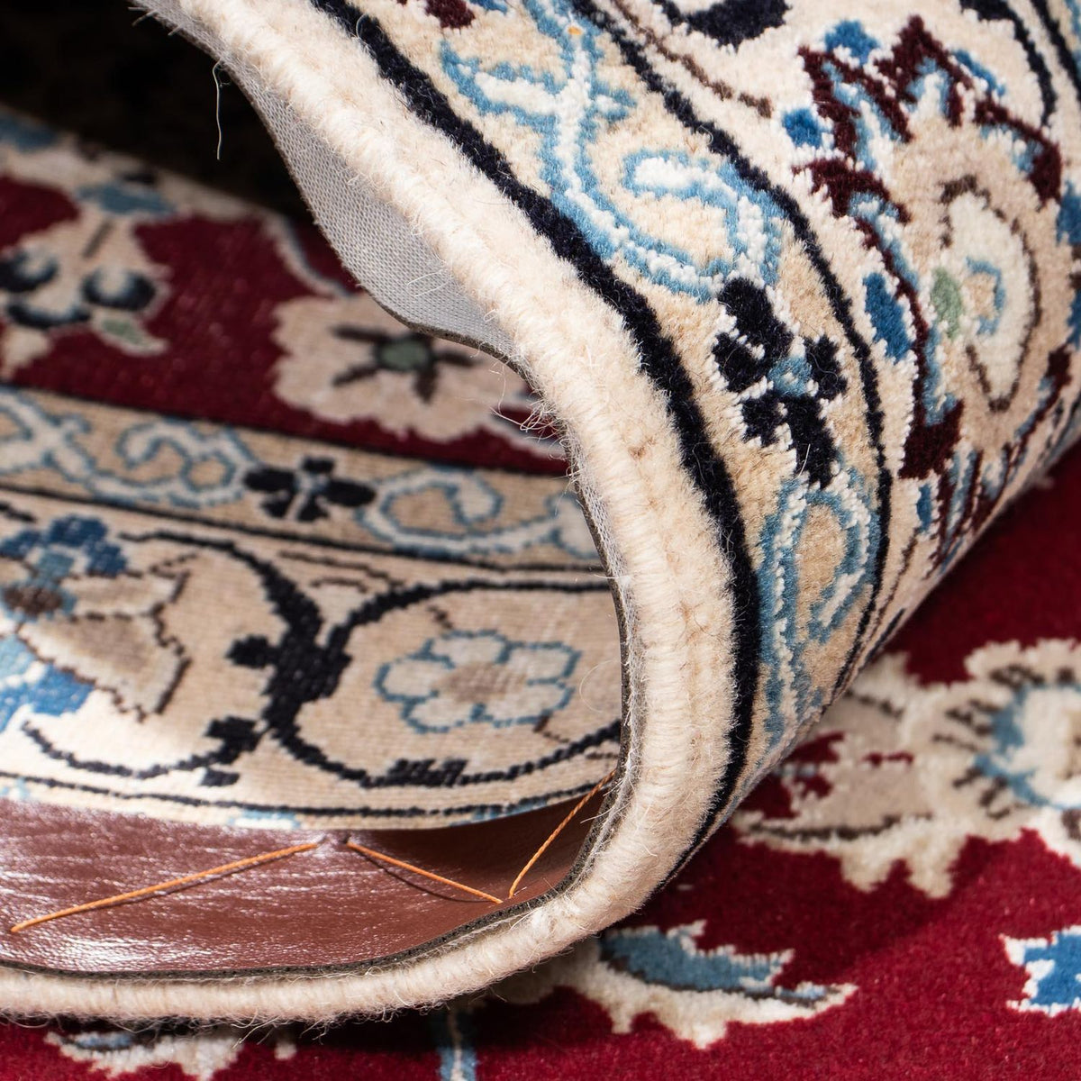 Alfombra Persa - Nain - Real - 169 x 110 cm - rojo oscuro