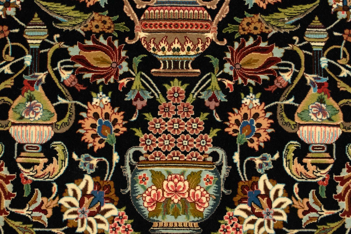 Alfombra persa - Ghom - 156 x 102 cm - negro