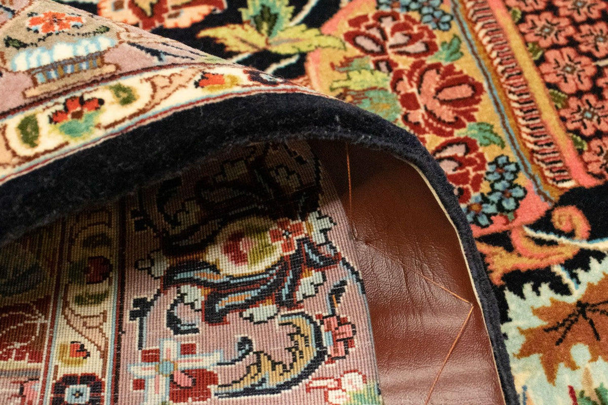 Alfombra persa - Ghom - 156 x 102 cm - negro