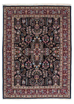 Alfombra persa - Ghom - 193 x 141 cm - azul oscuro