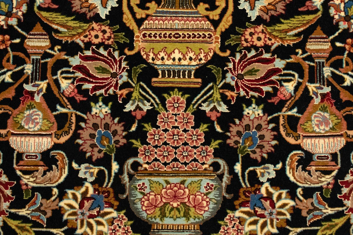 Alfombra persa - Ghom - 149 x 101 cm - negro
