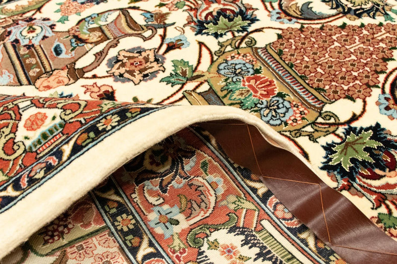 Alfombra persa - Ghom - 160 x 102 cm - beige