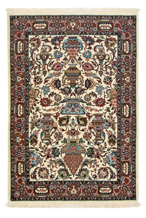 Alfombra persa - Ghom - 154 x 102 cm - beige
