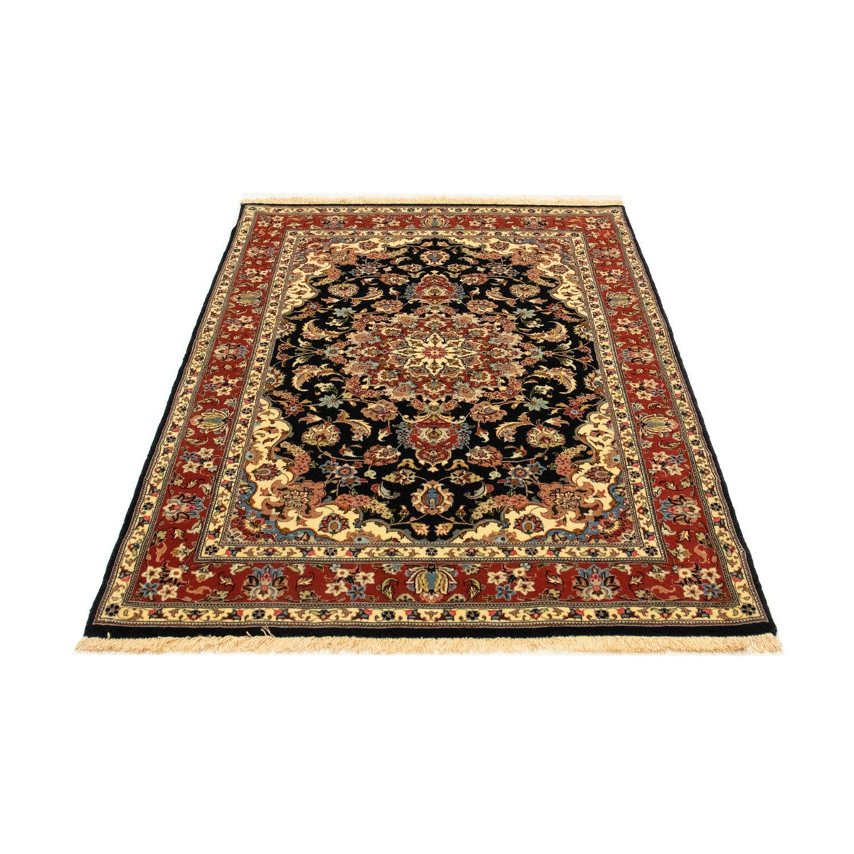 Alfombra persa - Ghom - 149 x 102 cm - negro