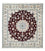 Alfombra Persa - Nain - Real cuadrado  - 156 x 143 cm - rojo oscuro