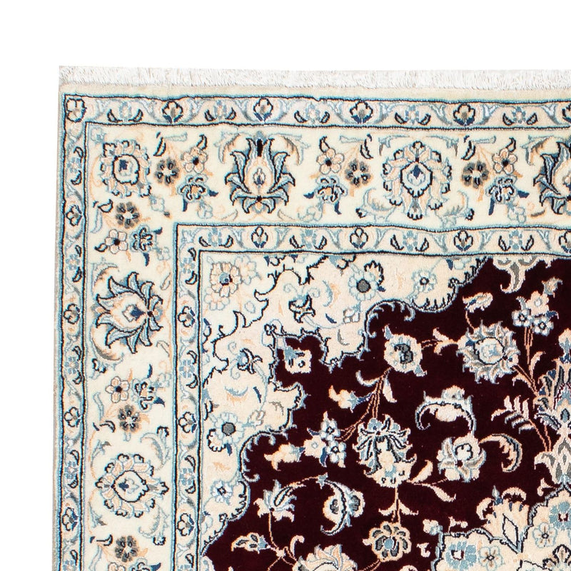 Alfombra Persa - Nain - Real cuadrado  - 156 x 143 cm - rojo oscuro