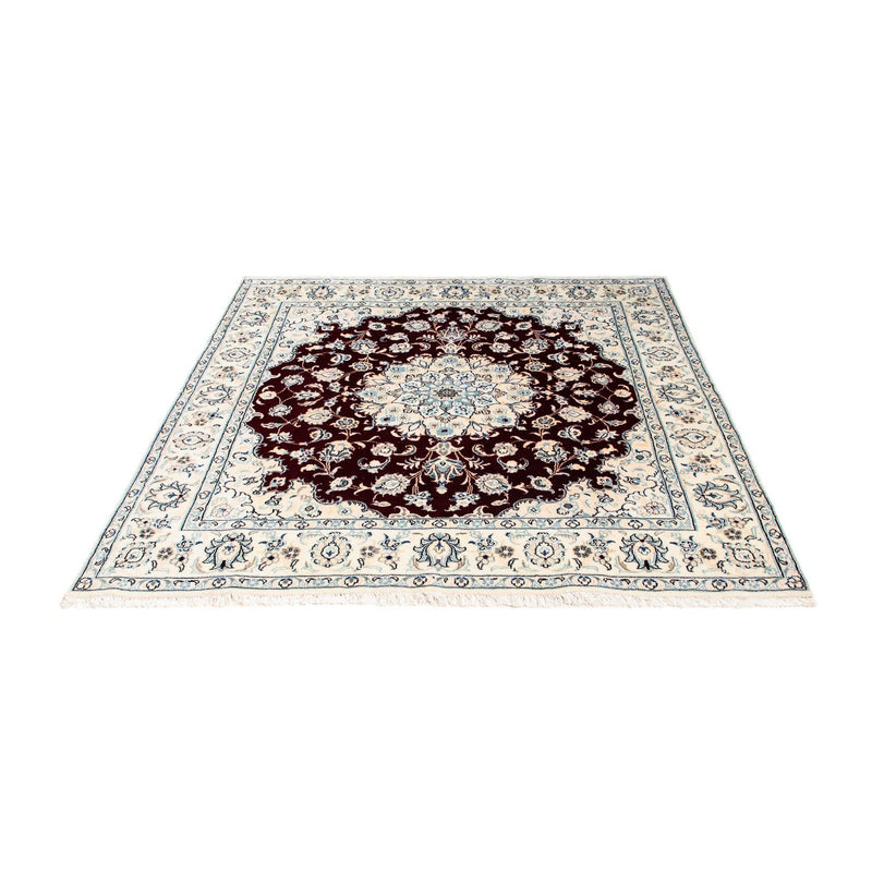Alfombra Persa - Nain - Real cuadrado  - 156 x 143 cm - rojo oscuro