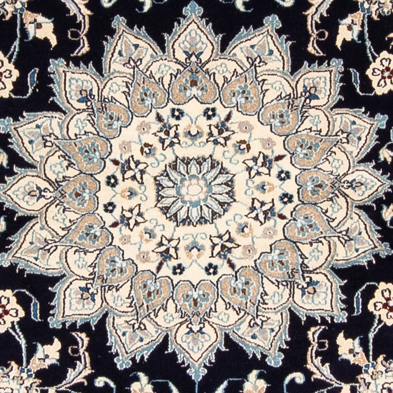 Alfombra persa - Nain redondo  - 250 x 250 cm - azul oscuro