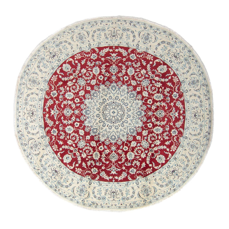 Alfombra persa - Nain redondo  - 300 x 300 cm - rojo