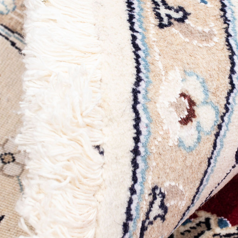 Alfombra persa - Nain redondo  - 245 x 245 cm - rojo oscuro