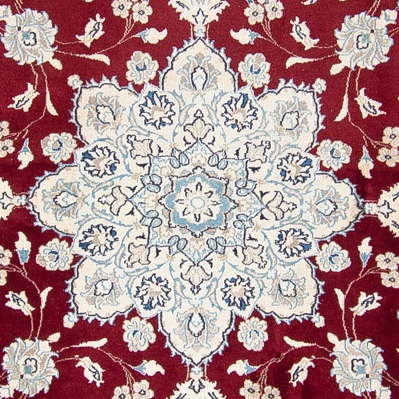 Alfombra persa - Nain redondo  - 245 x 245 cm - rojo oscuro