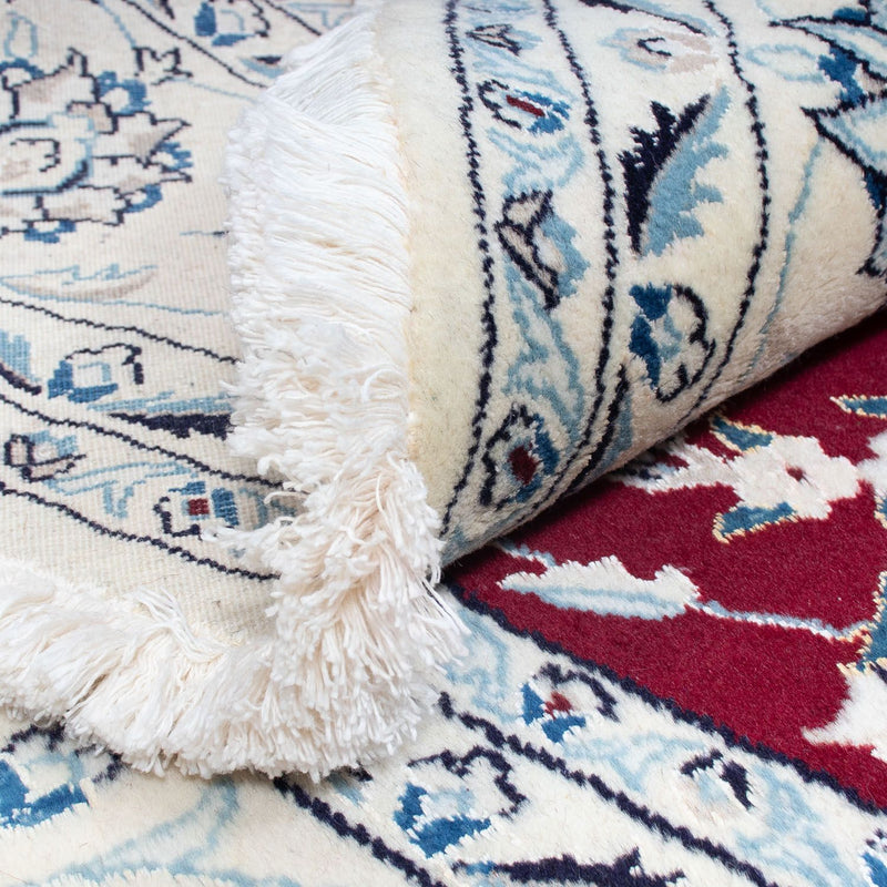 Alfombra persa - Nain redondo  - 252 x 252 cm - rojo oscuro