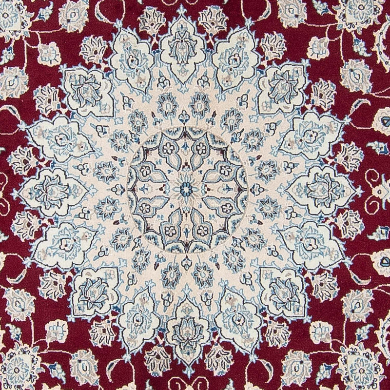 Alfombra persa - Nain redondo  - 295 x 295 cm - rojo oscuro