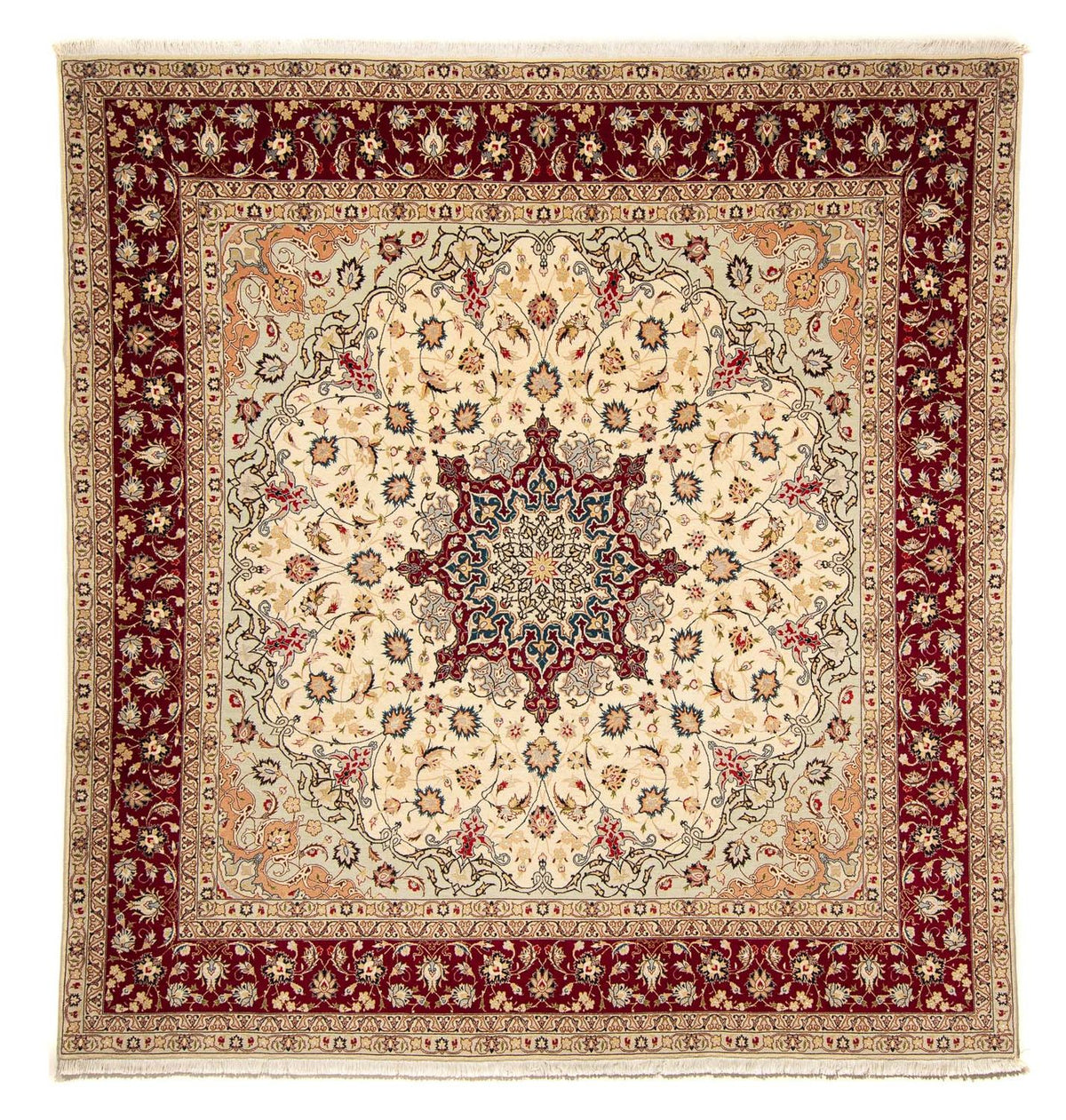Alfombra Persa - Tabriz - Real cuadrado - 258 x 252 cm - beige