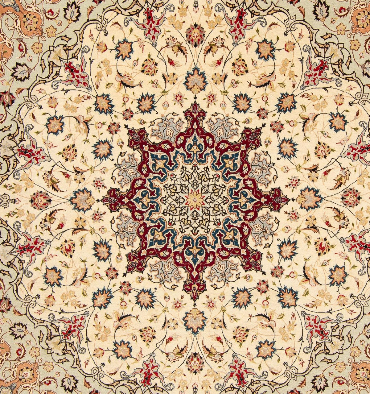 Alfombra Persa - Tabriz - Real cuadrado - 258 x 252 cm - beige