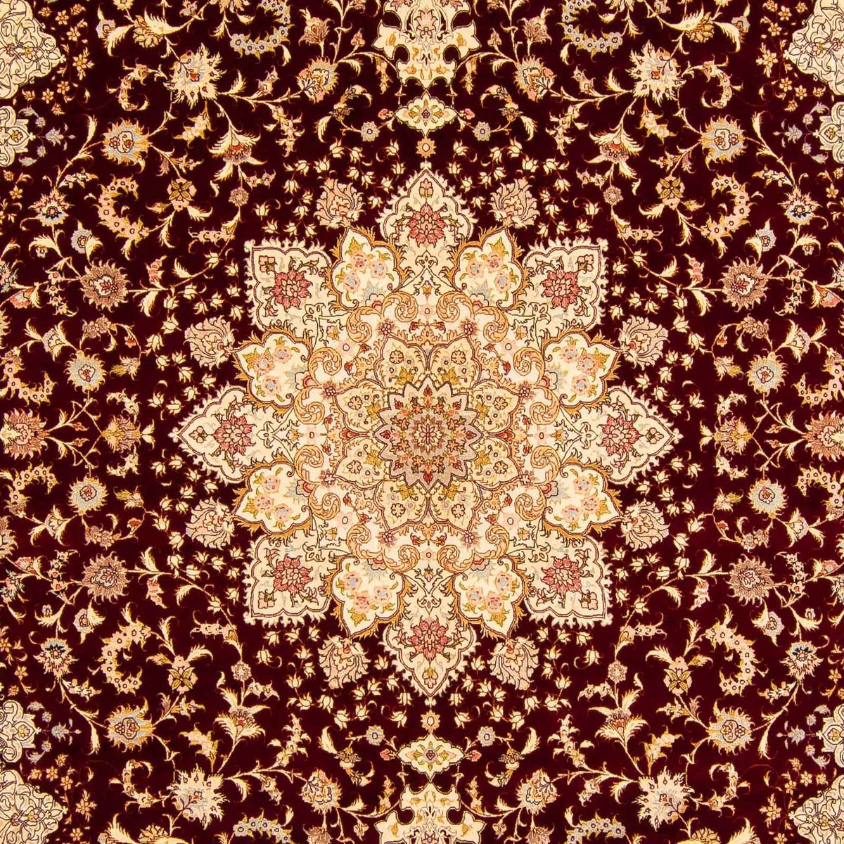 Alfombra Persa - Tabriz - Real - 405 x 301 cm - rojo oscuro
