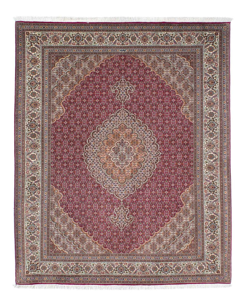 Alfombra persa - Tabriz - 192 x 155 cm - rojo claro