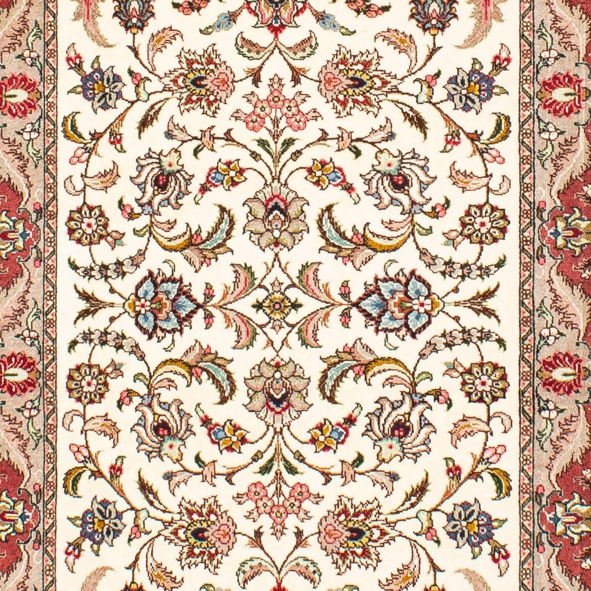 Alfombra de pasillo Alfombra Persa - Tabriz - Real - 297 x 73 cm - beige