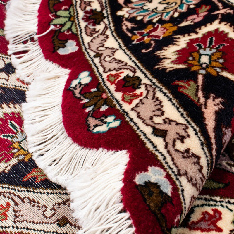 Alfombra Persa - Tabriz - Real redondo  - 150 x 150 cm - rojo oscuro