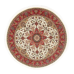 Alfombra Persa - Tabriz - Real redondo  - 148 x 148 cm - beige