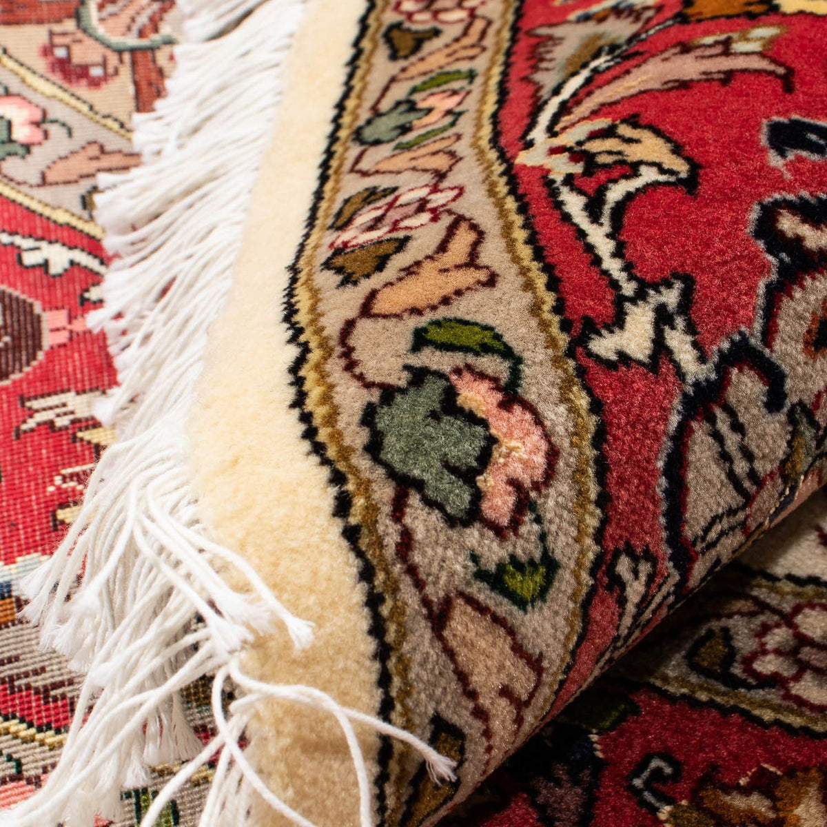 Alfombra Persa - Tabriz - Real redondo - 148 x 148 cm - beige