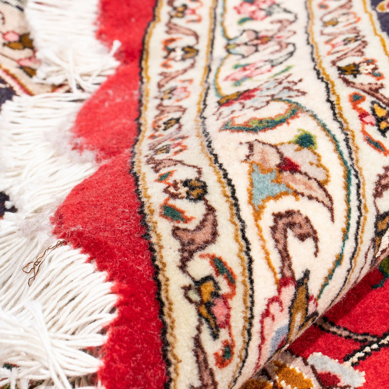 Alfombra Persa - Tabriz - Real redondo  - 253 x 253 cm - rojo oscuro