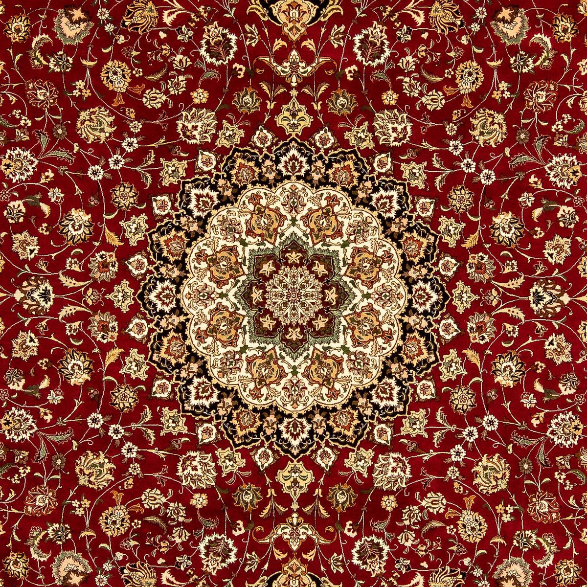 Alfombra Persa - Tabriz - Real - 354 x 252 cm - rojo oscuro
