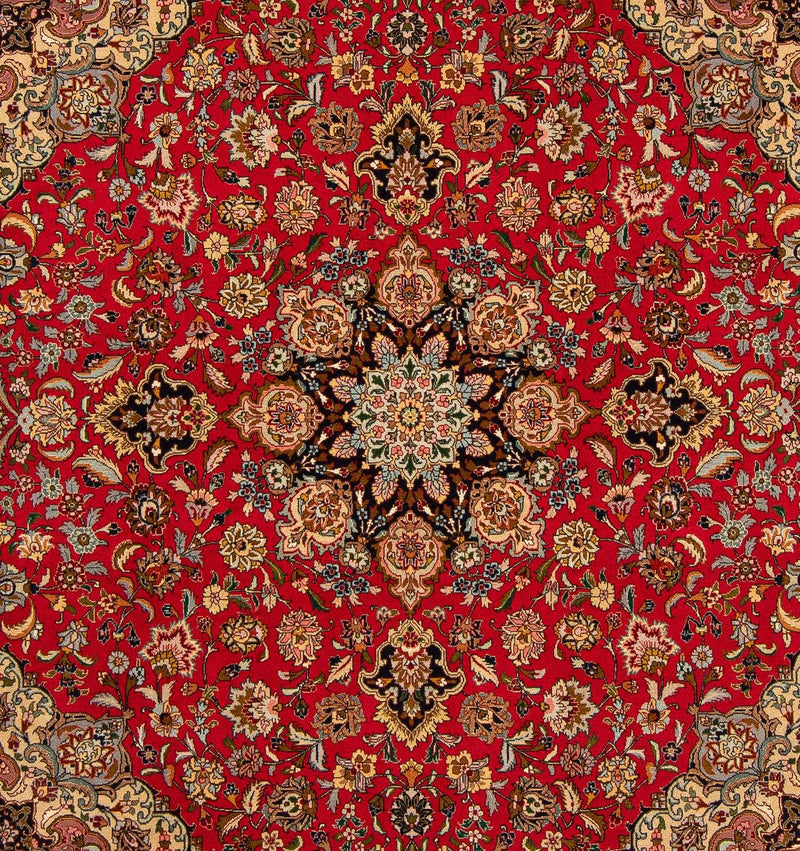 Alfombra Persa - Tabriz - Real cuadrado  - 204 x 203 cm - rojo