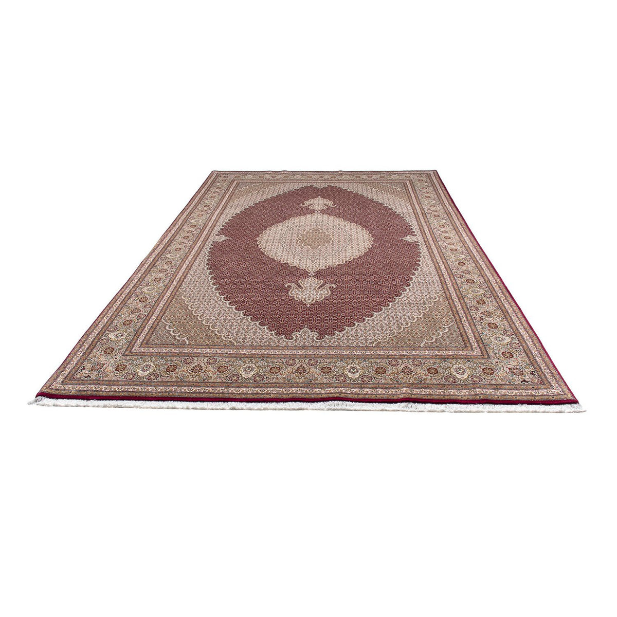 Alfombra persa - Tabriz - 305 x 202 cm - rojo oscuro