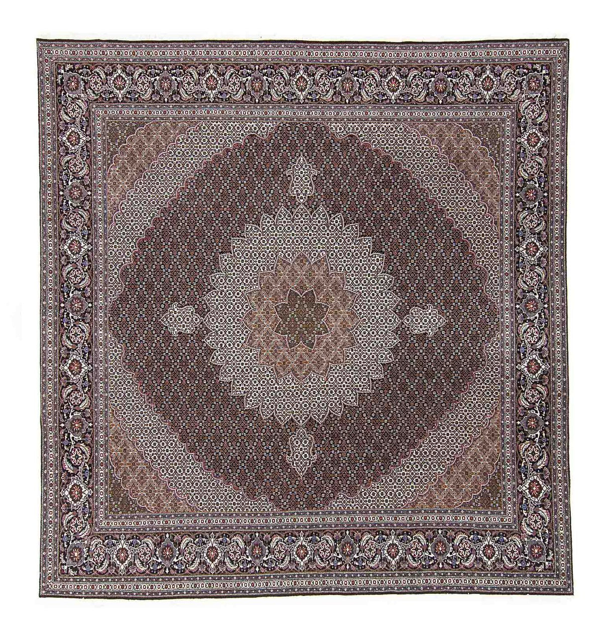 Alfombra Persa - Tabriz - Real cuadrado  - 305 x 299 cm - multicolor