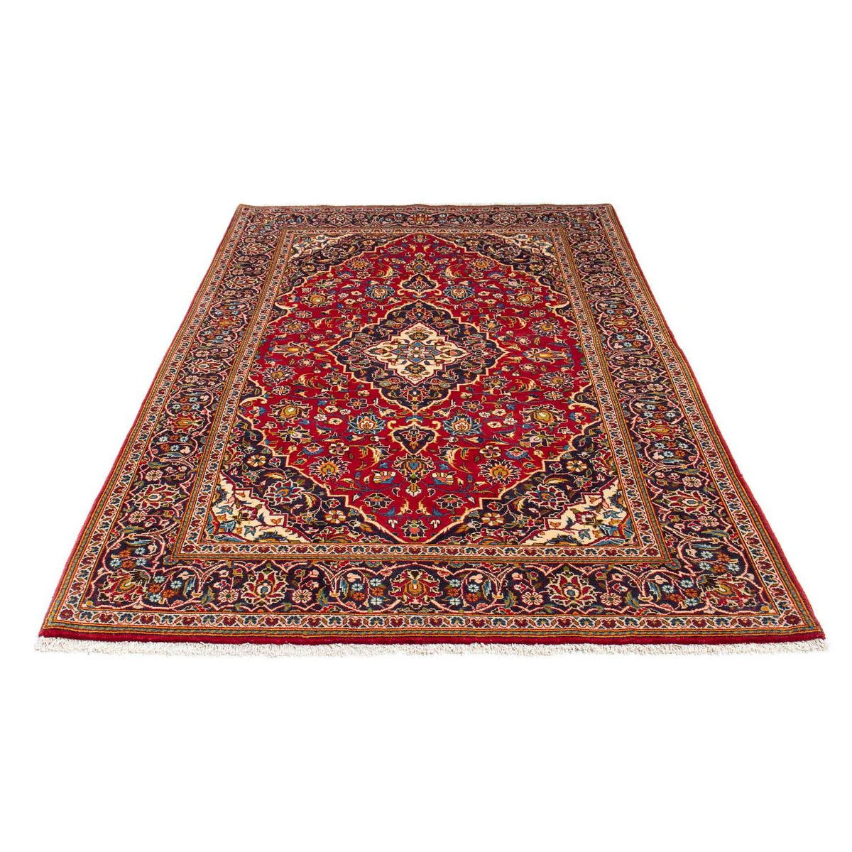 Alfombra persa - Keshan - 226 x 137 cm - rojo