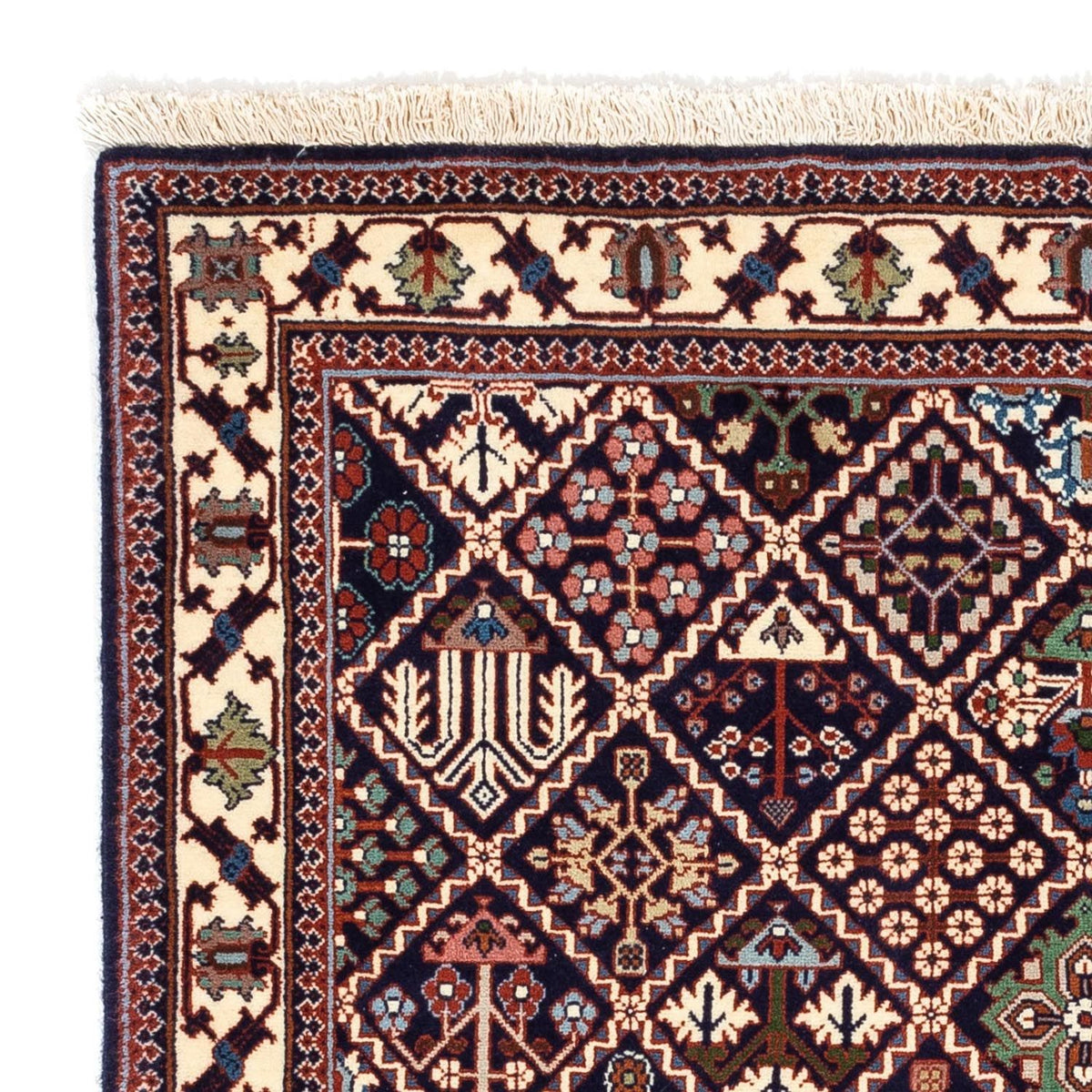 Alfombra persa - Nómada - 153 x 111 cm - azul oscuro