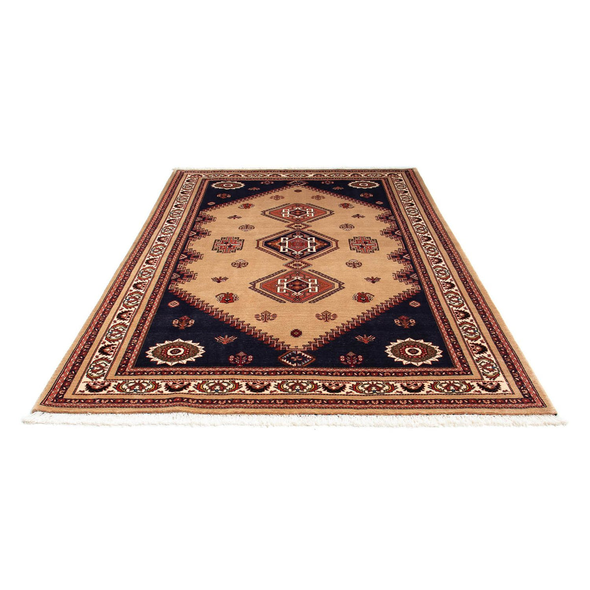 Alfombra persa - Nómada - 246 x 174 cm - marrón claro