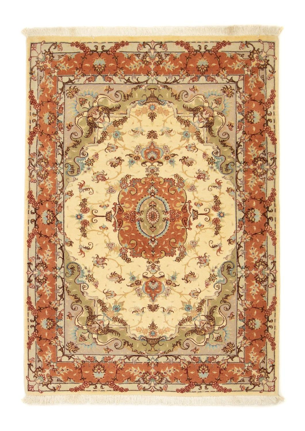 Alfombra Persa - Tabriz - Real - 143 x 102 cm - beige