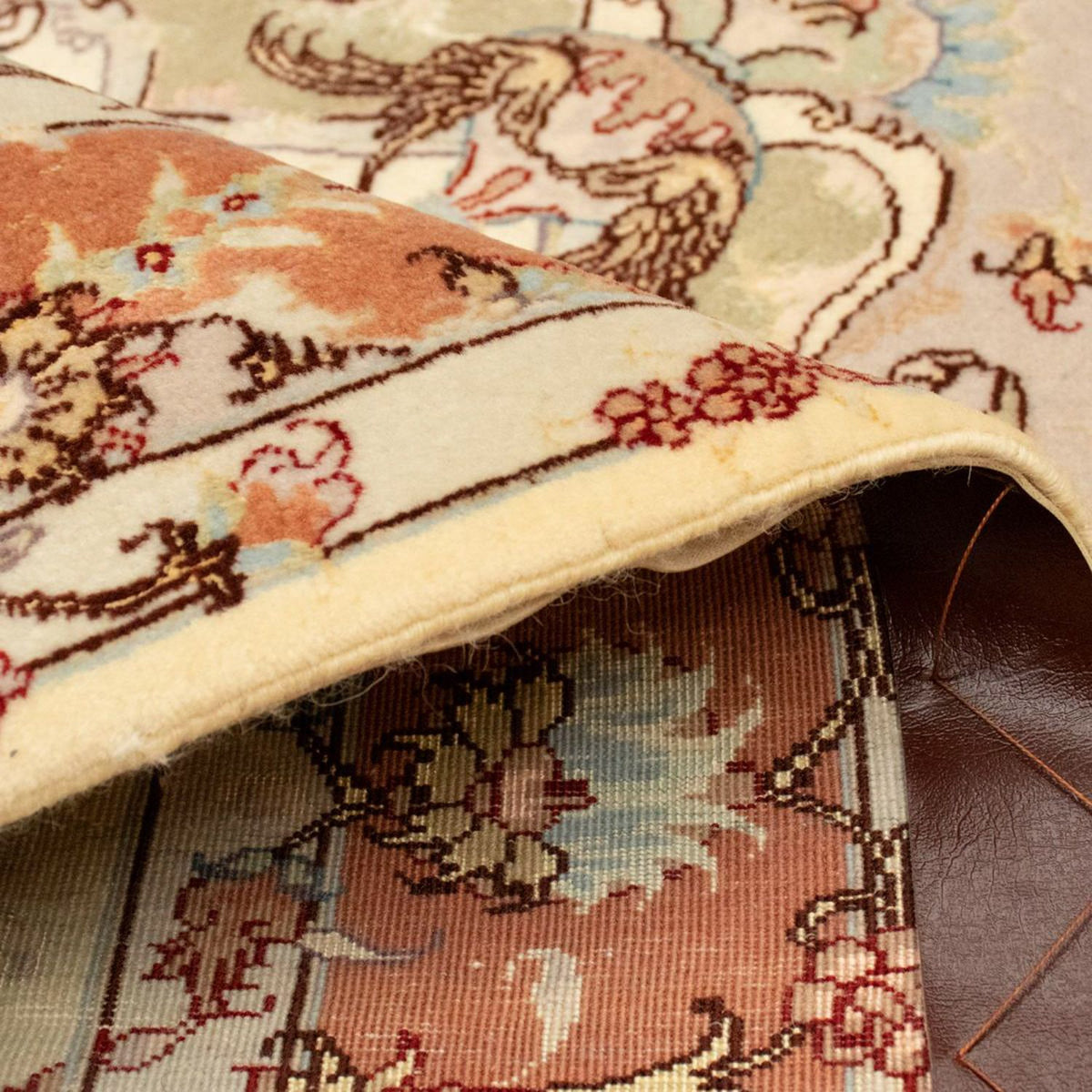 Alfombra Persa - Tabriz - Real - 143 x 102 cm - beige