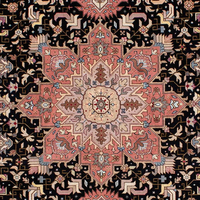 Alfombra Persa - Tabriz - Real - 196 x 152 cm - azul oscuro