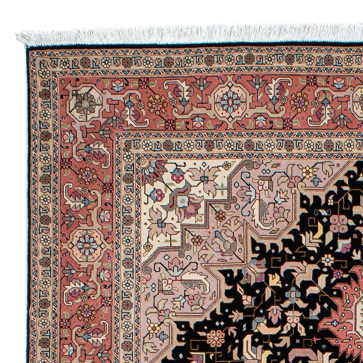 Alfombra Persa - Tabriz - Real - 196 x 152 cm - azul oscuro