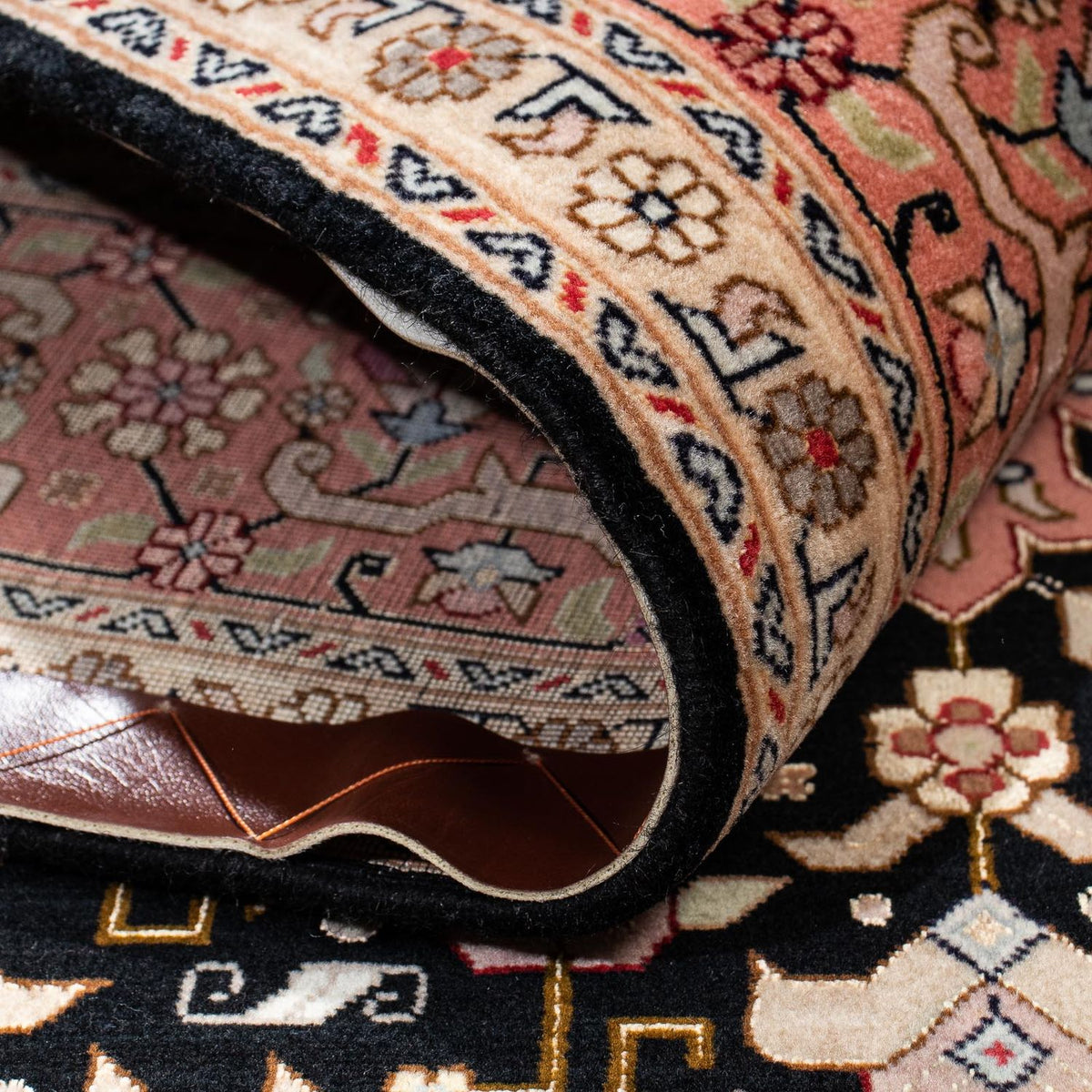 Alfombra Persa - Tabriz - Real - 196 x 152 cm - azul oscuro