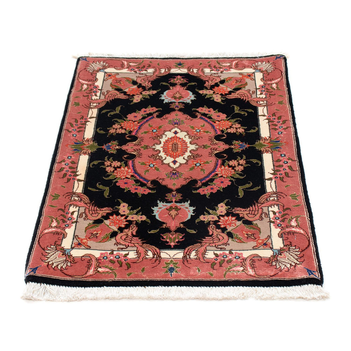 Alfombra Persa - Tabriz - Real - 90 x 60 cm - azul oscuro
