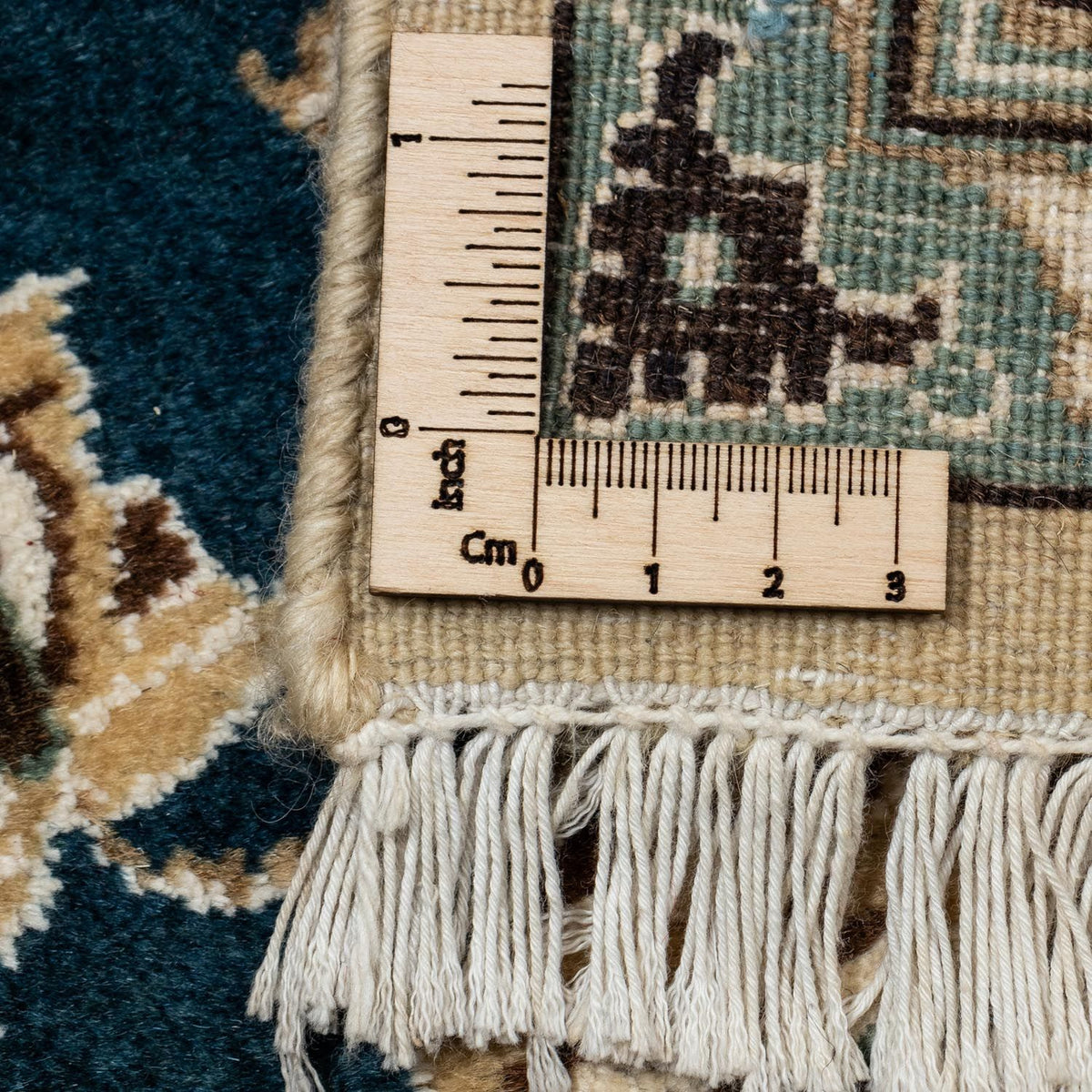 Alfombra Persa - Nain - Real - 339 x 250 cm - azul oscuro