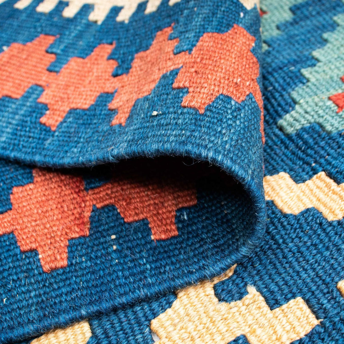 Alfombra Kelim - Oriental - 170 x 128 cm - azul