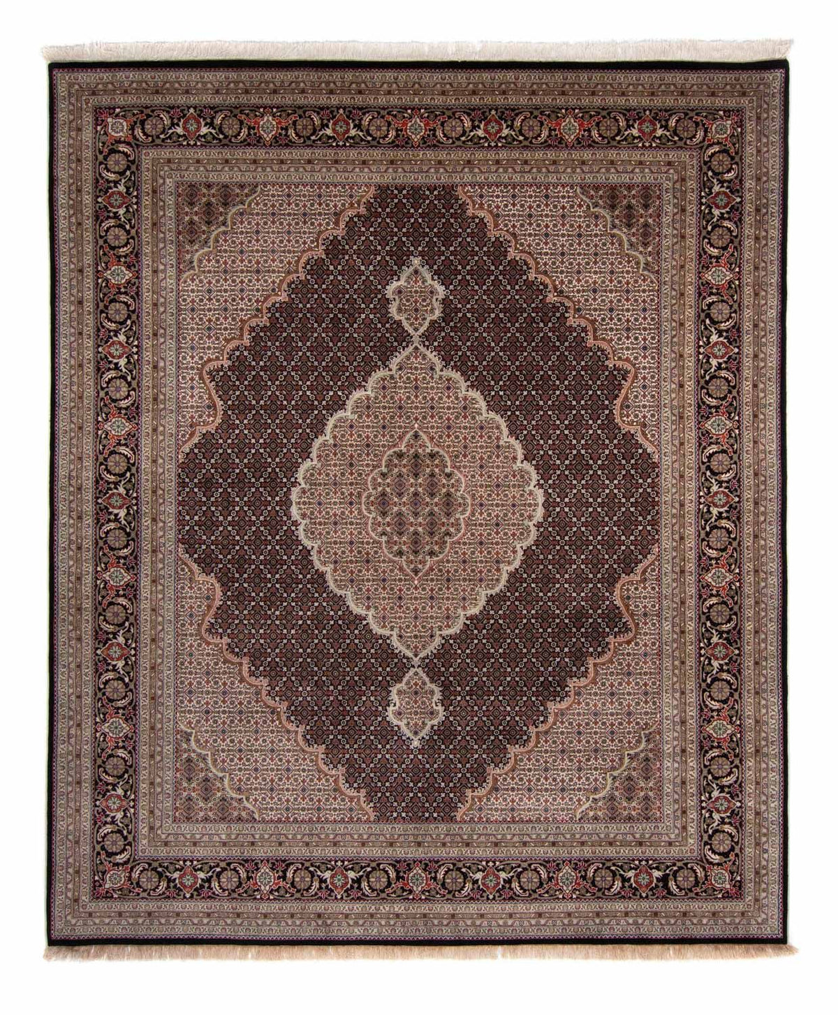 Alfombra persa - Tabriz - 303 x 249 cm - azul oscuro