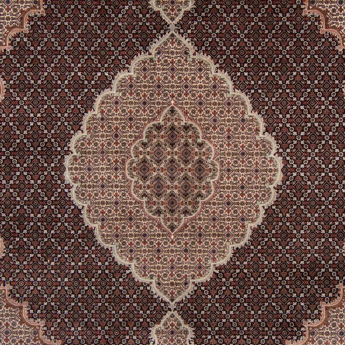 Alfombra persa - Tabriz - 303 x 249 cm - azul oscuro