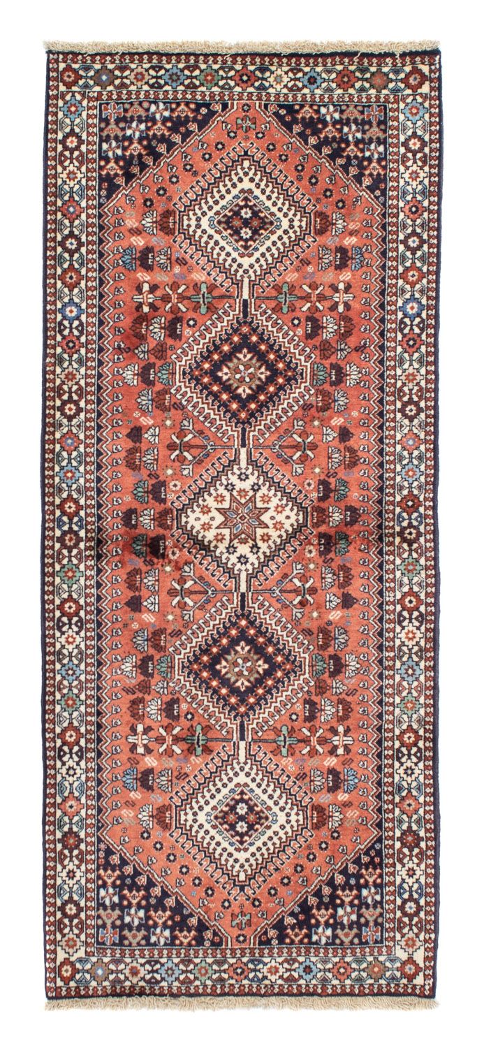 Alfombra de pasillo Alfombra persa - Nómada - 199 x 80 cm - rojo claro