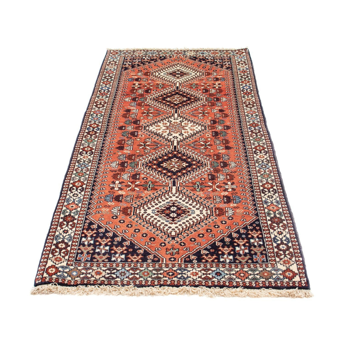 Alfombra de pasillo Alfombra persa - Nómada - 199 x 80 cm - rojo claro