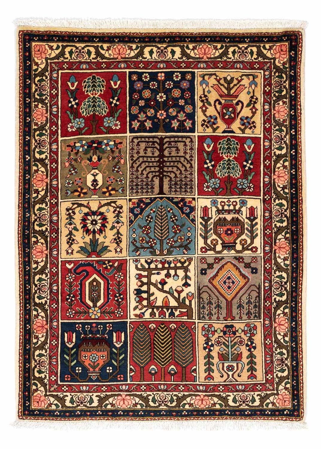 Alfombra persa - Nómada - 153 x 110 cm - multicolor